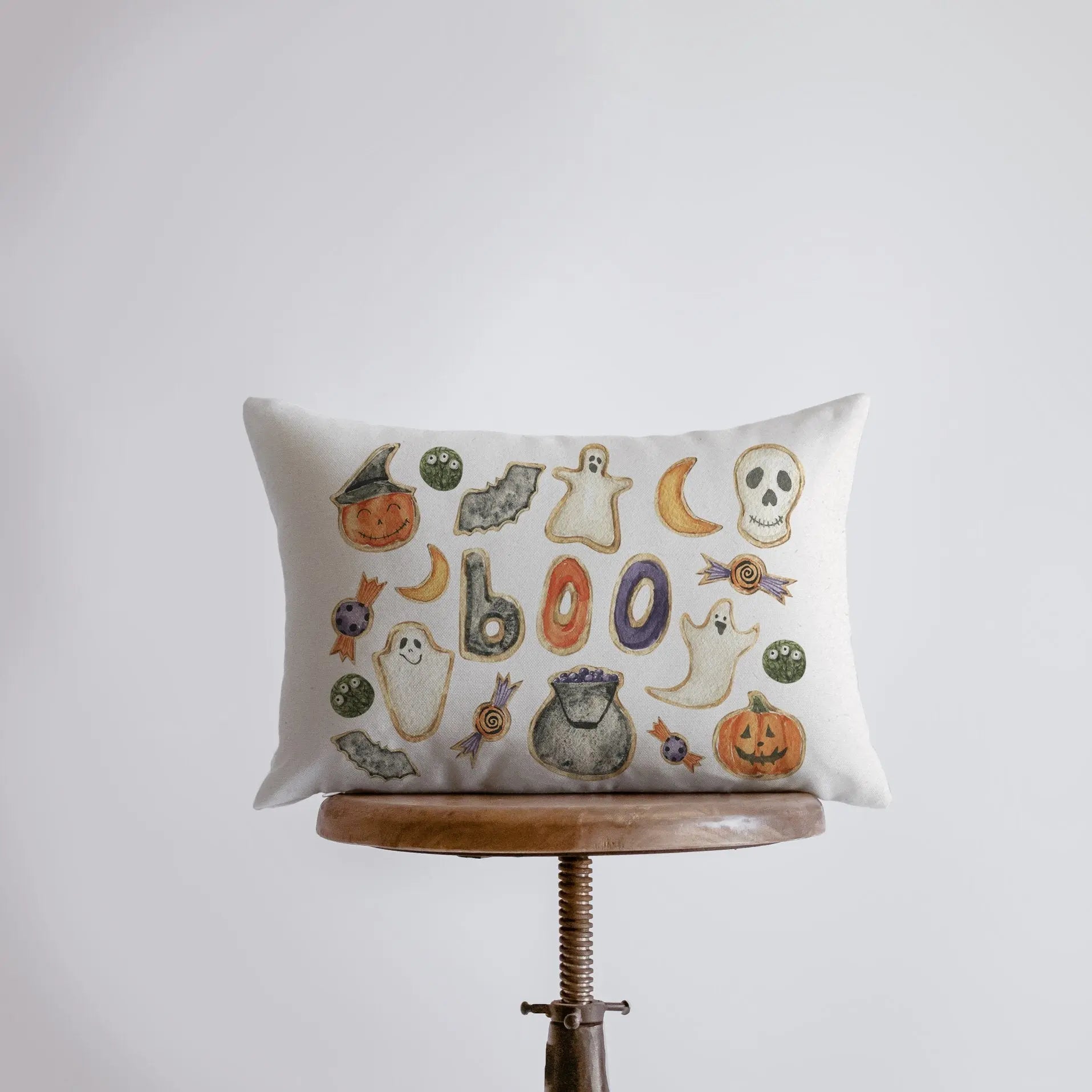 Halloween Cookies Pillow Cover | 18x12 | Modern Farmhouse | Primitive Decor | Home Decor | Lumbar Pillow | Sofa Pillows | Gift For Her UniikPillows