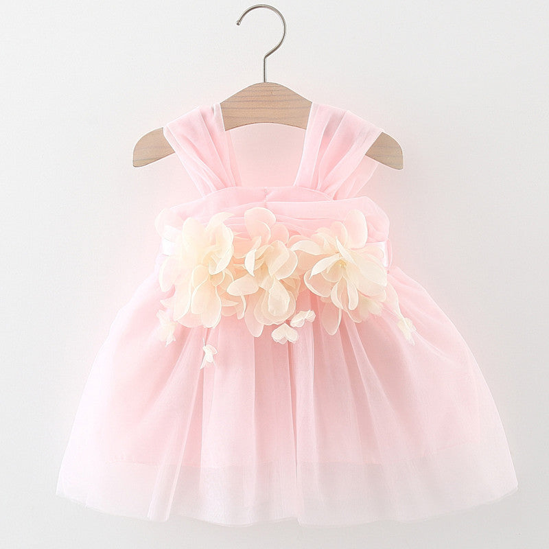 Baby Girl Flower Patched Princess Dress