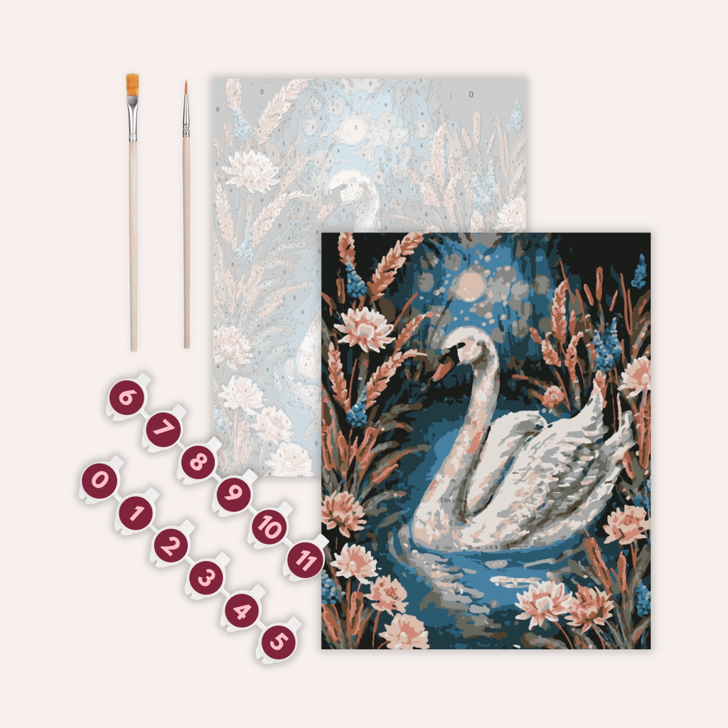 Serenity Swans - Paint by Numbers Kit