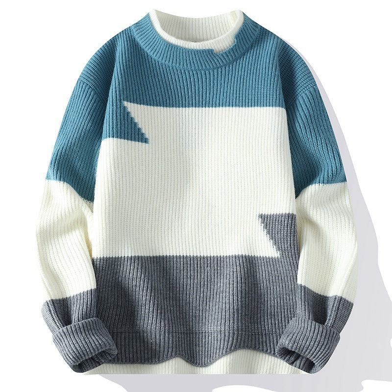 Round Neck Trend Hong Kong Style Fashion Loose Sweater by 510_Athletics LLC