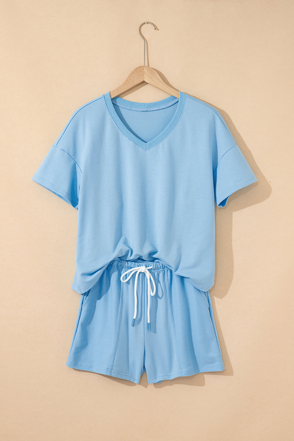 Avery Top and Patchwork Drawstring Shorts Set by Threaded Pear