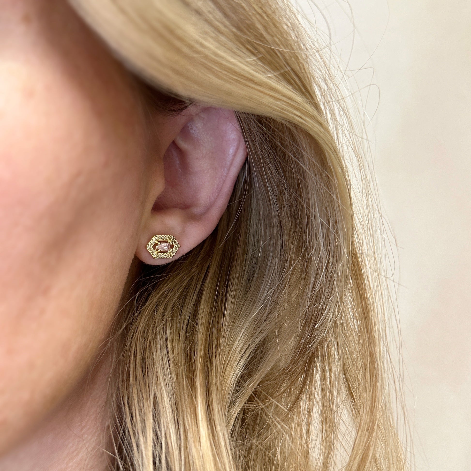 18k Gold Filled Fancy Birthstone Baguette Earrings by GoldFi