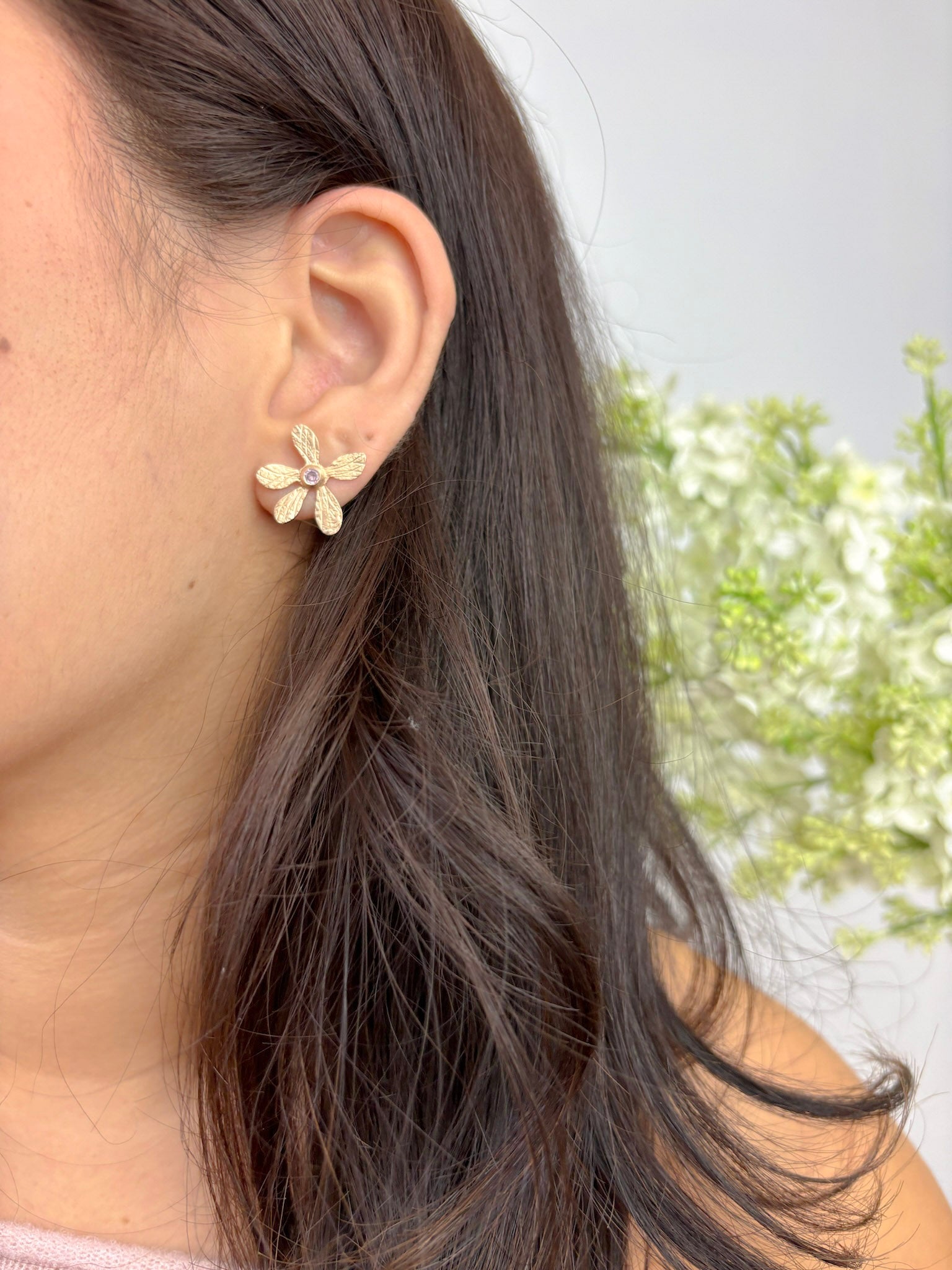 Five Petal Wild Flower Earrings by Ash & Rose