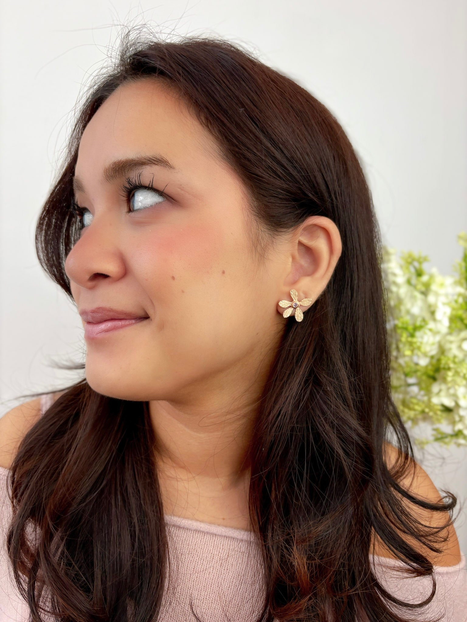 Five Petal Wild Flower Earrings by Ash & Rose