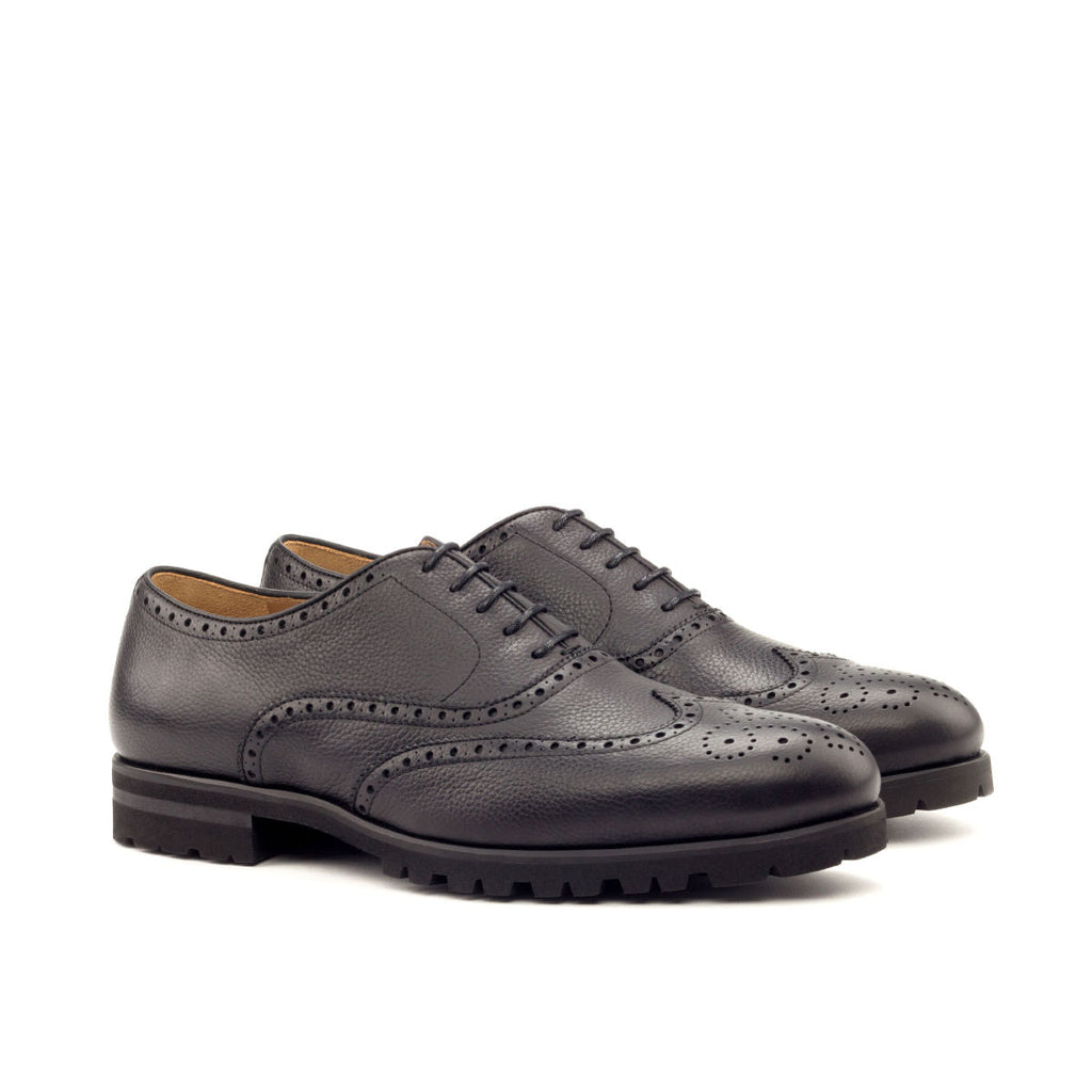 Unique Handcrafted bLACK Brogue Classic Oxford by Le Ruux