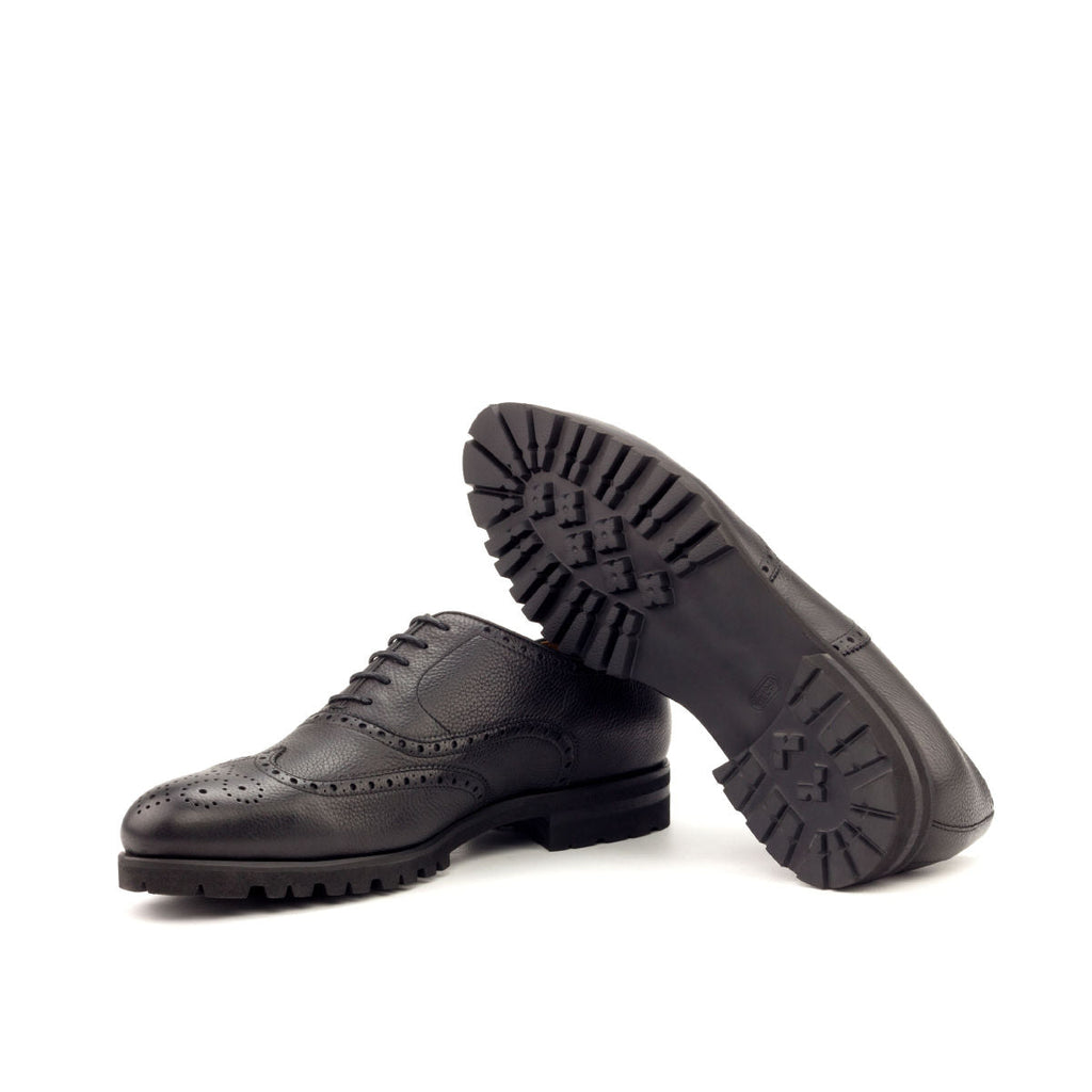 Unique Handcrafted bLACK Brogue Classic Oxford by Le Ruux