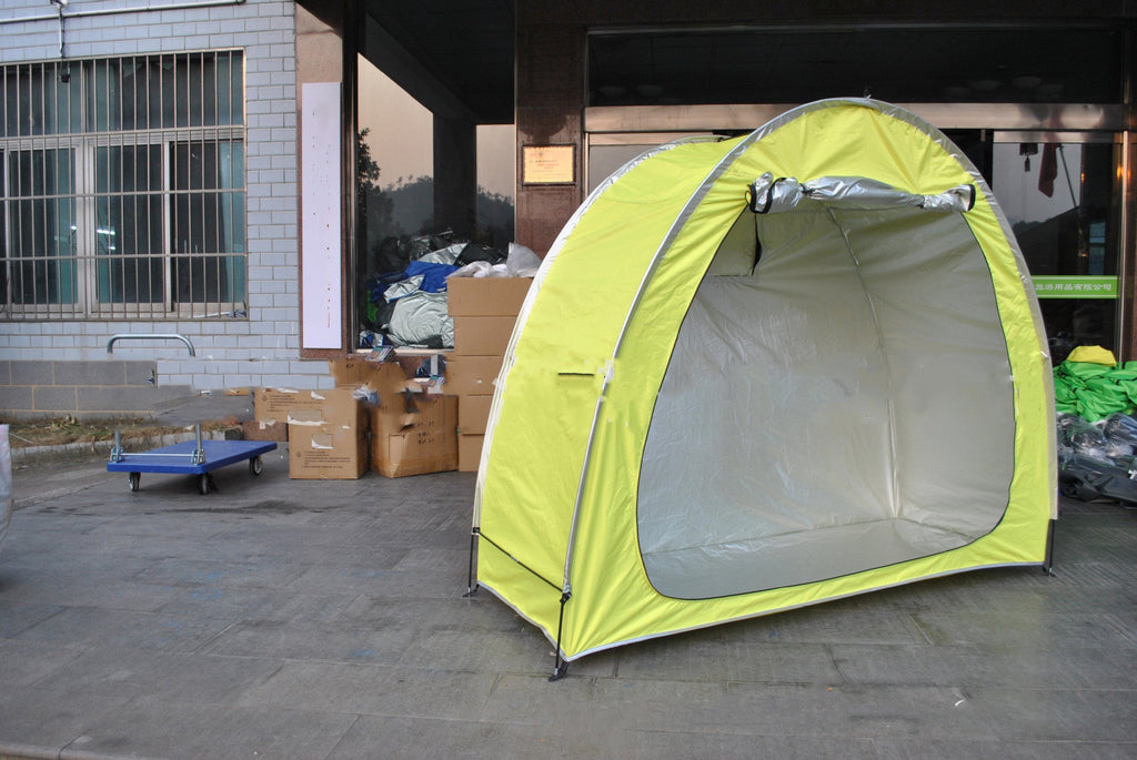 "510_Athletics" MTB/Road/Hybrid/BMX bicycle weather resistant folding portable garage by 510_Athletics LLC