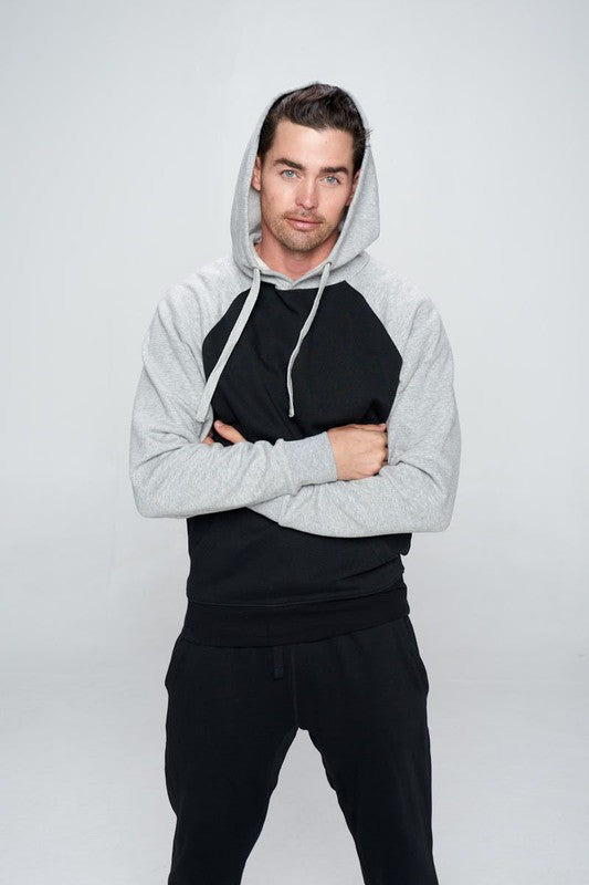 Men's Denim Jacket with Fleece Hoodies by BlakWardrob