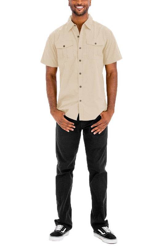 Weiv Two Chest Pocket Button Down Shirt - Shop Style & More | Fresh Looks, Everyday Deals & Free Shipping