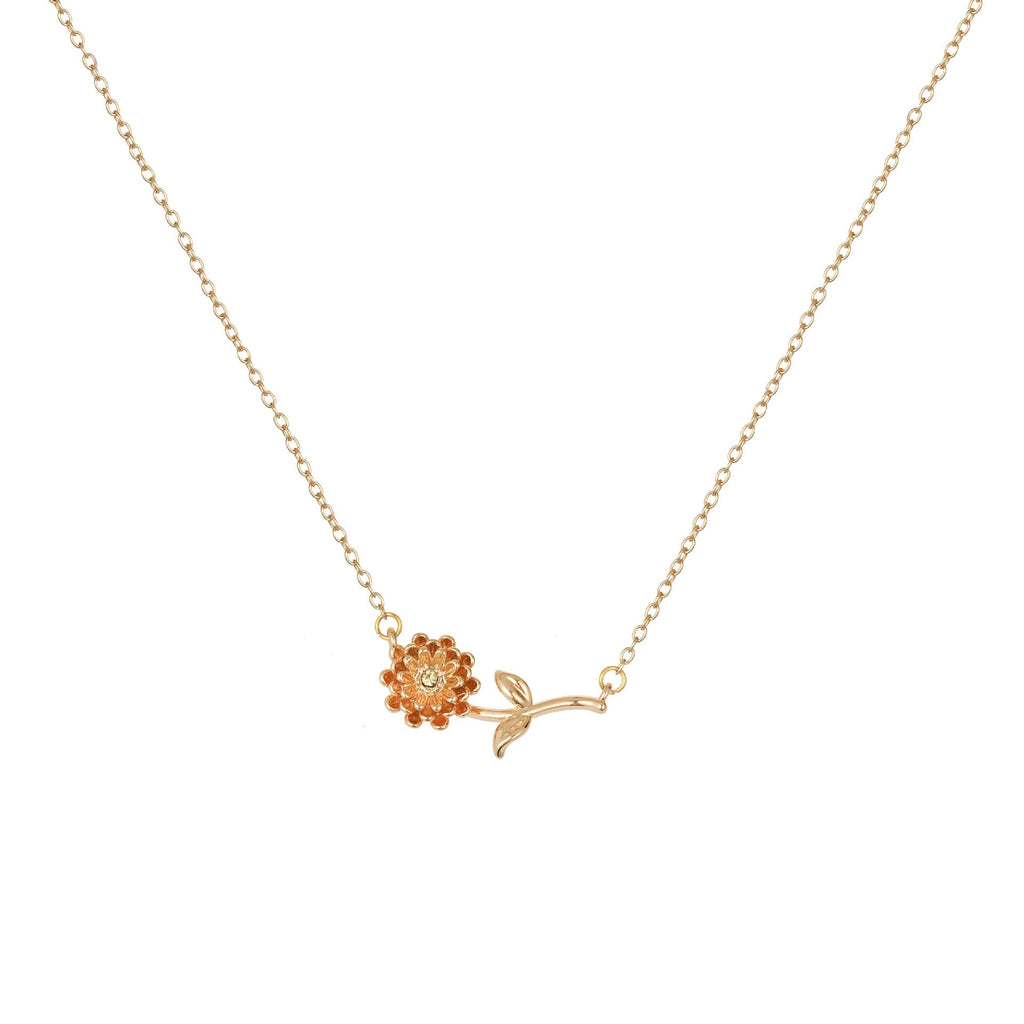 December Birth Flower 3D Pendant Necklace