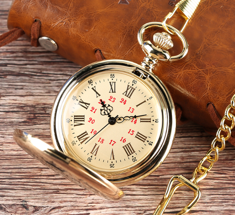 Quartz Pocket Watch - Stylish Gift for Father's Day