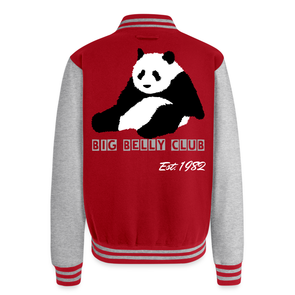 "510_Athletics" BBC Heavyweight Letterman Jacket - red/heather grey