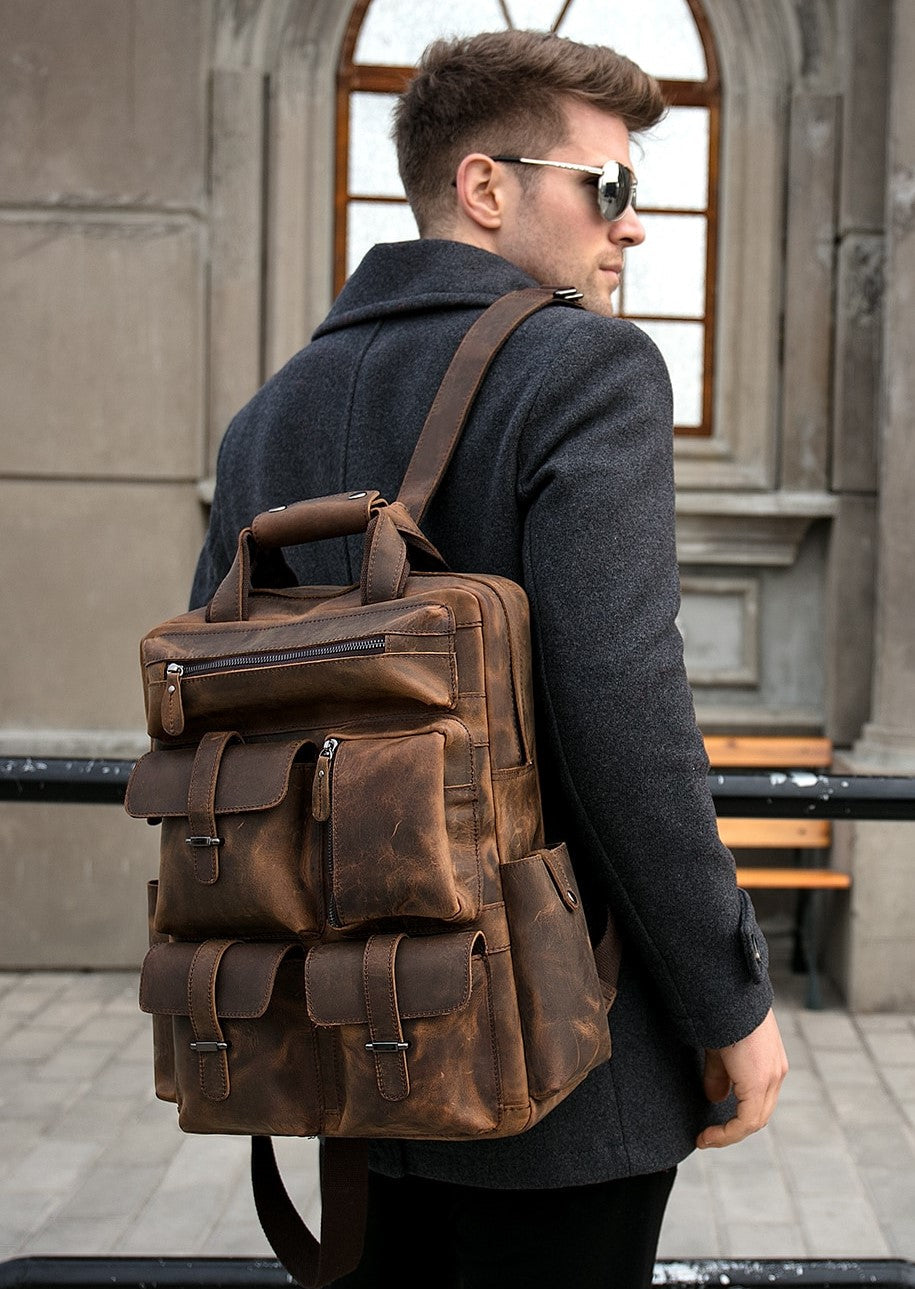 The Shelby Backpack | Handmade Genuine Leather Backpack by STEEL HORSE LEATHER
