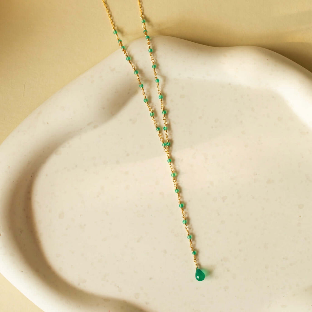 Green Onyx Kensington Necklace by OyeraCharisma
