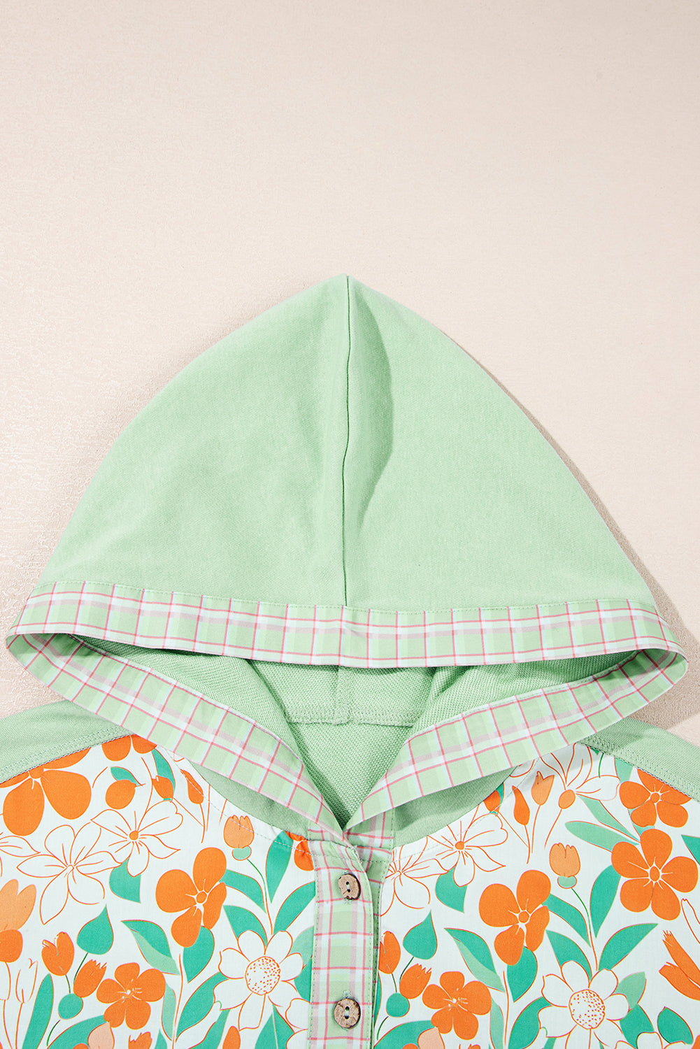Emberly Patchwork Half Hooded Pullover by Threaded Pear