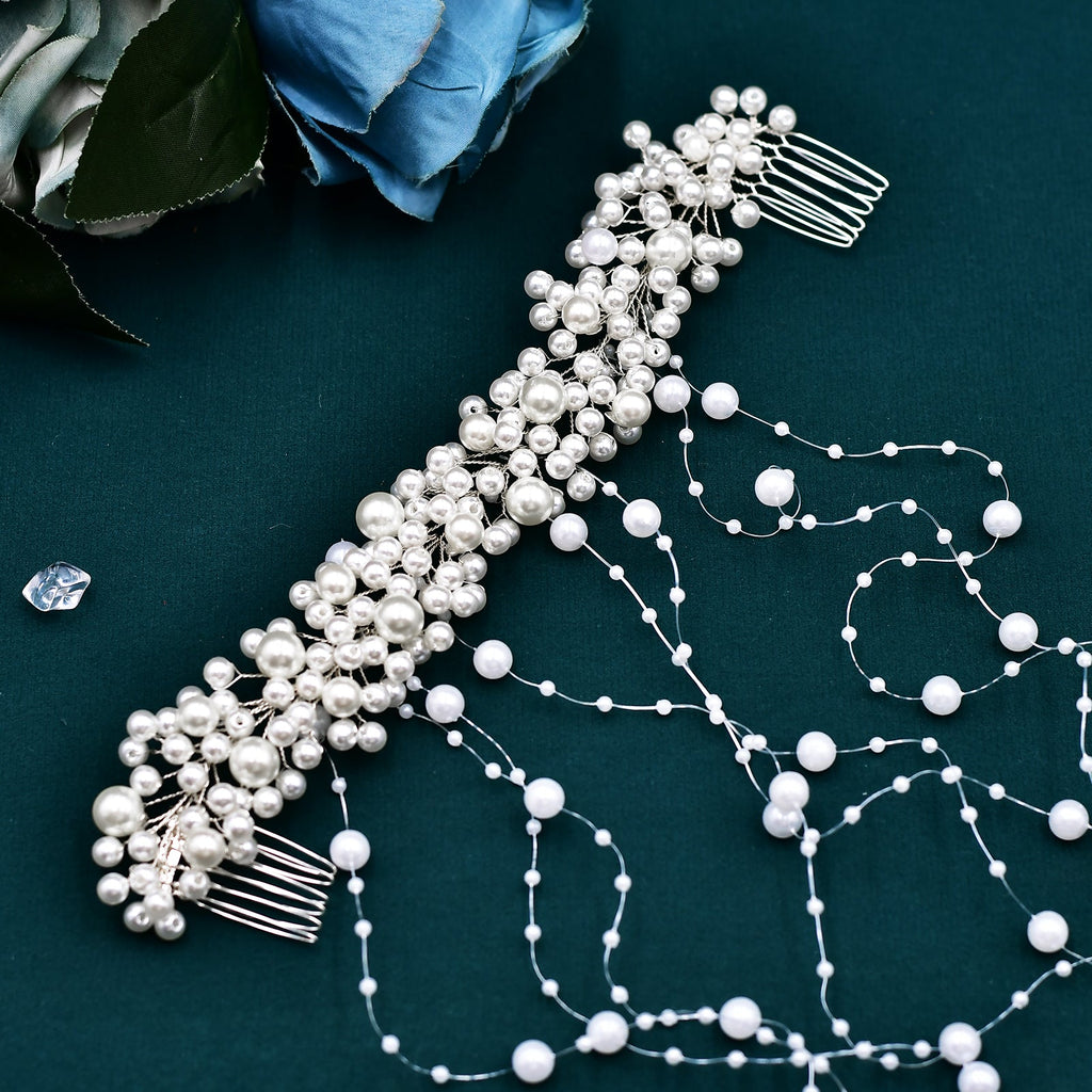 BHP600-S ivory pearl hair comb