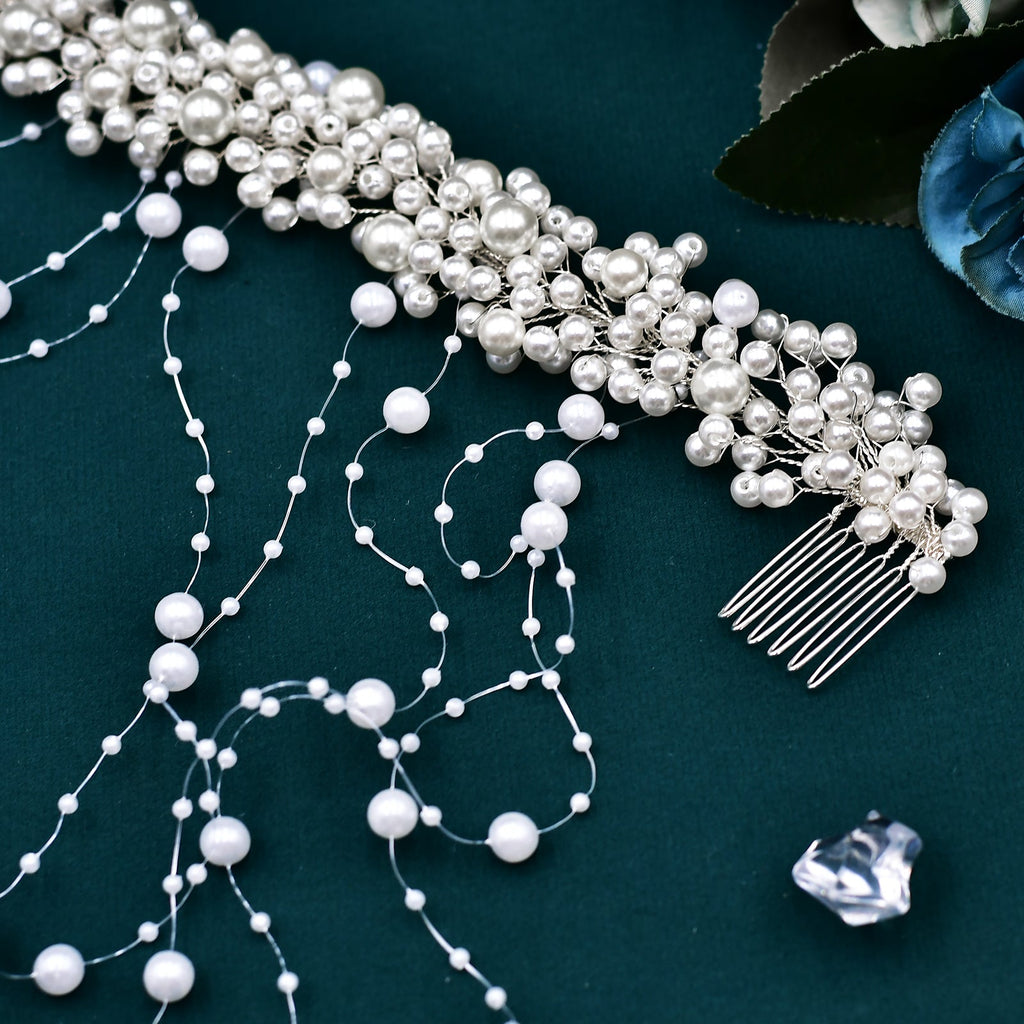 BHP600-S ivory pearl hair comb