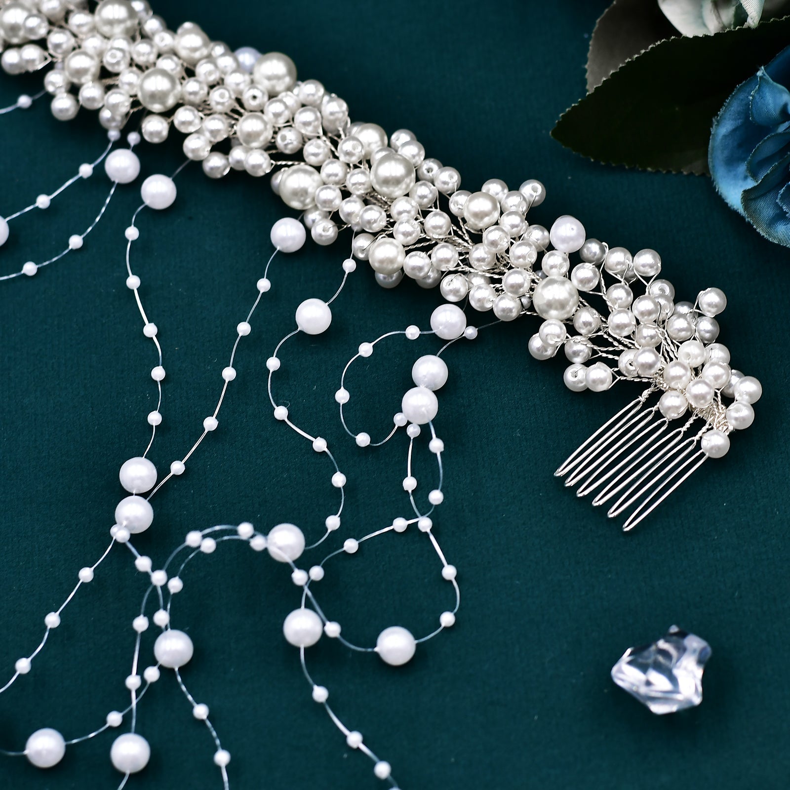 BHP600-S ivory pearl hair comb