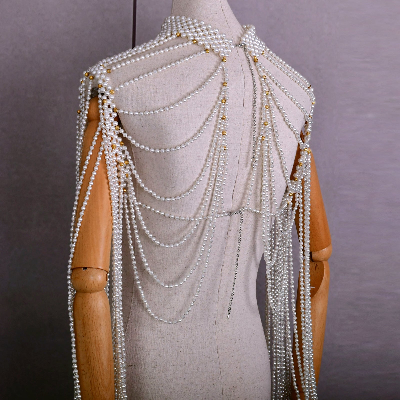 VG67 ivory pearl shawl