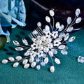 BHP836-S silver rhinestone pearl tiara
