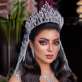 BHP374-S silver rhinestone crown