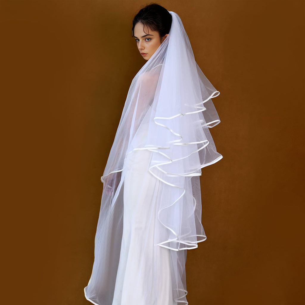 M100-W white mesh veil