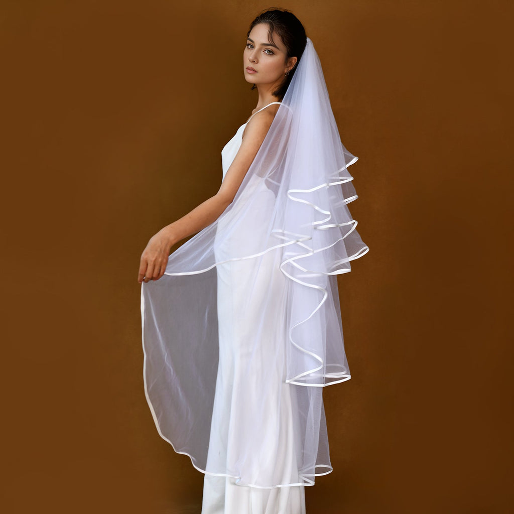 M100-W white mesh veil