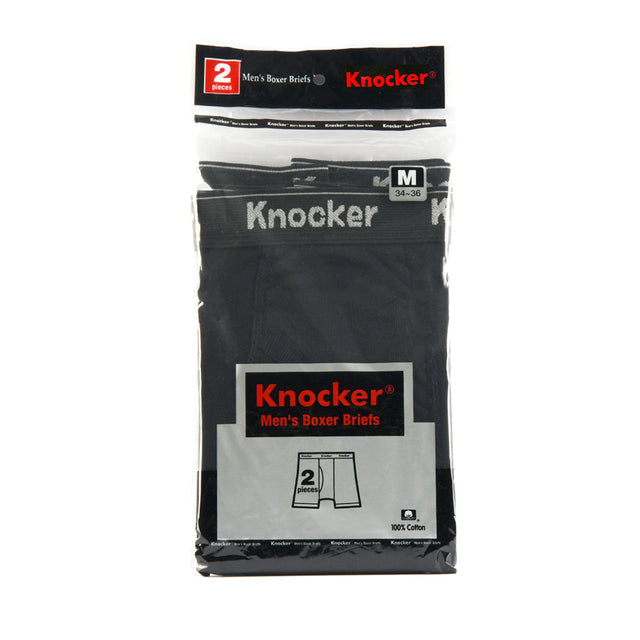 4-Pack Knocker Men's 100% Cotton Boxer Briefs by Infinite Basics