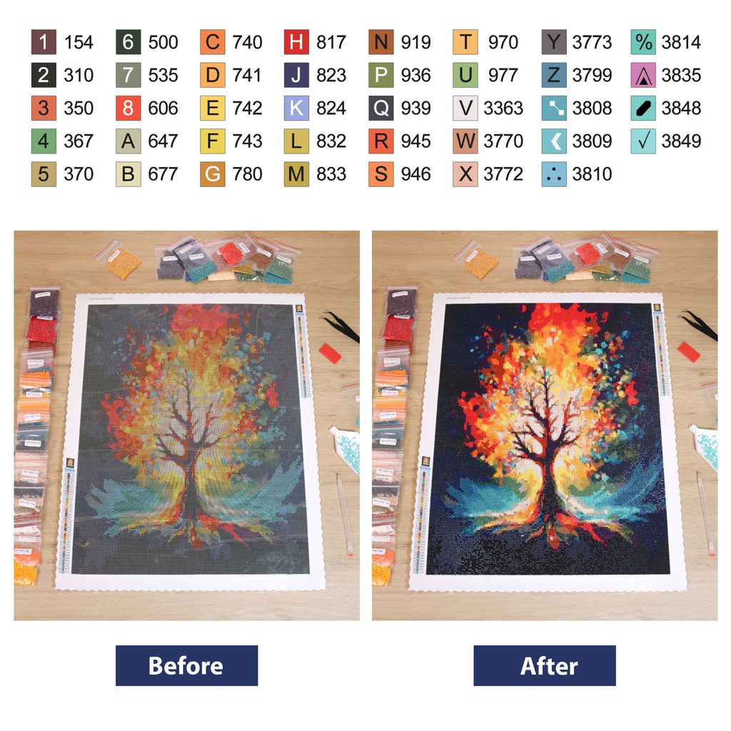 Kitten Diamond Painting Before VS After