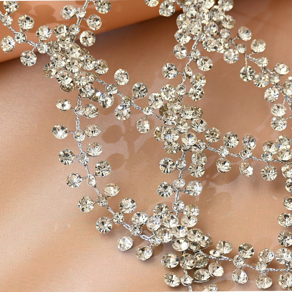 Silver Rhinestone Bridal Tiara Wedding Headpiece - Bridella BHP243-S by Bridella
