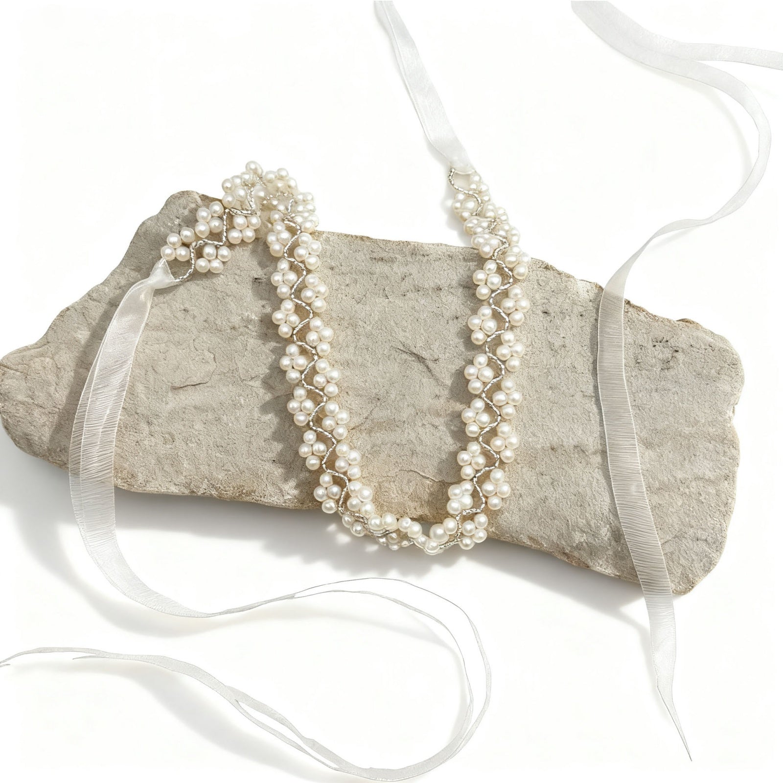 BS147 ivory pearl belt