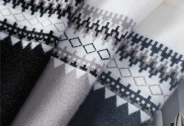 Jacquard Pullover Knitted Sweater by 510_Athletics LLC