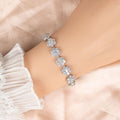 S925 Silver & Cubic Zirconia Camellia Bracelet