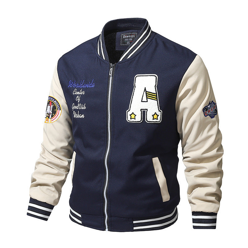 Retro Baseball Letterman Casual Jacket by 510_Athletics LLC