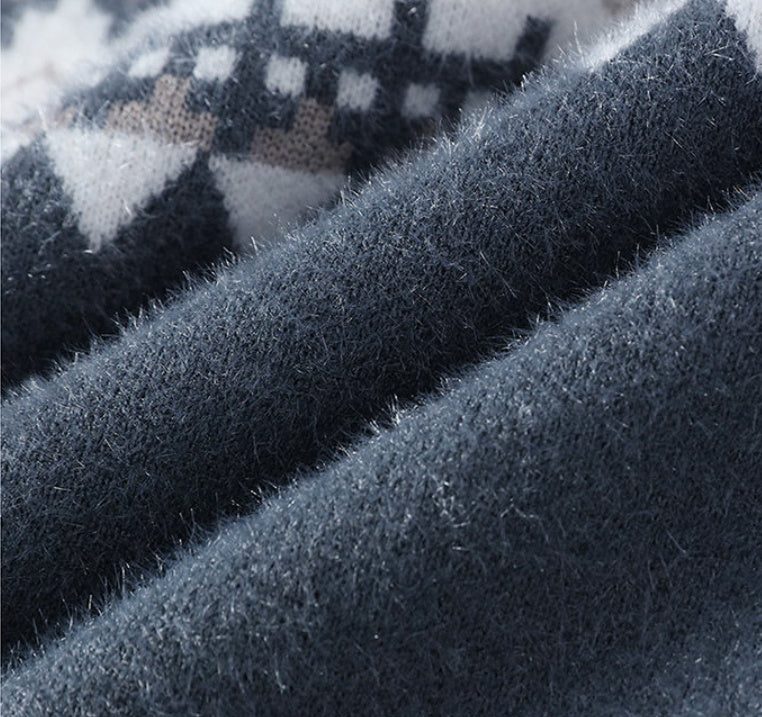 Jacquard Pullover Knitted Sweater by 510_Athletics LLC