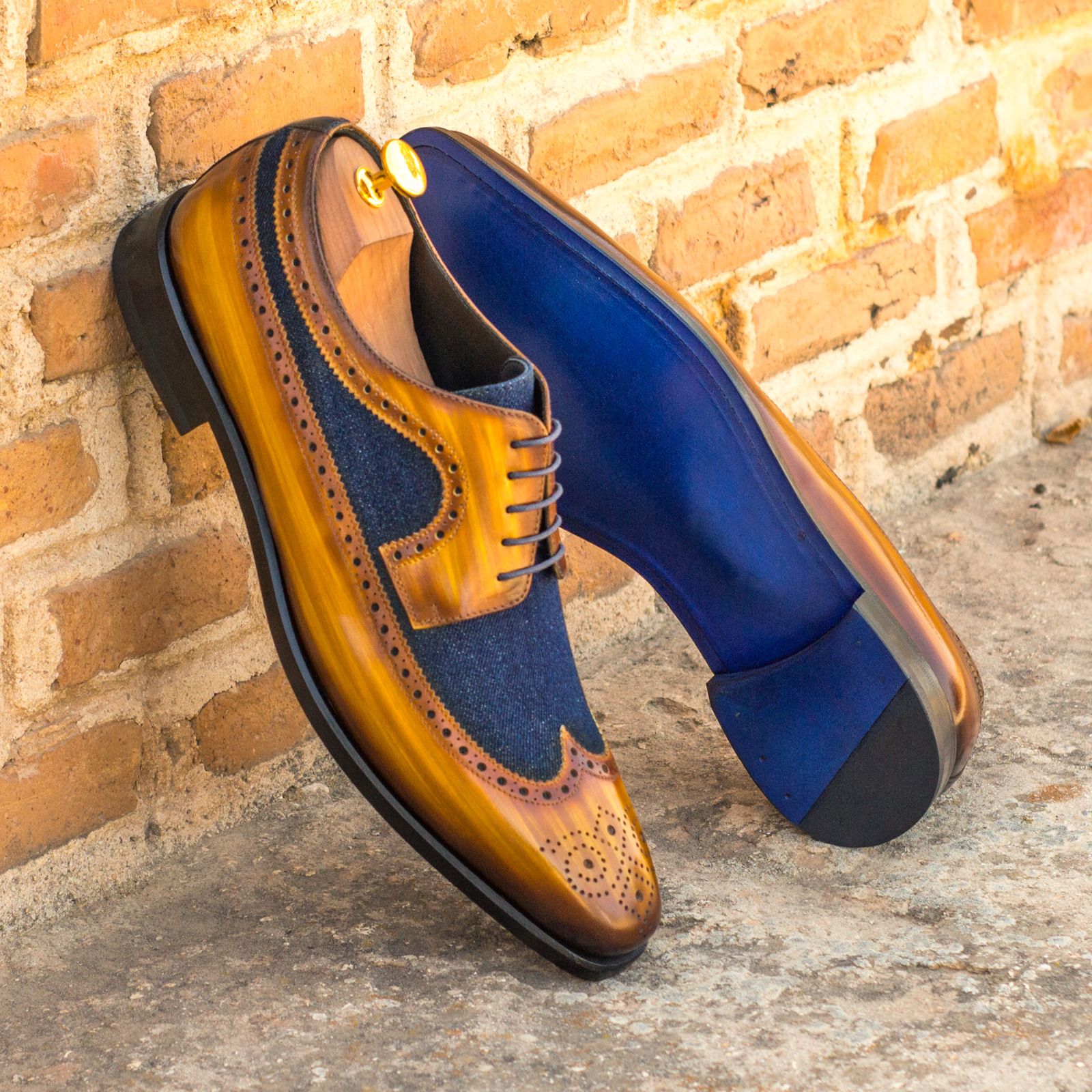 - Unique Handcrafted Jeans Sartorial + Denim Patina + cognac Patina by Le Ruux