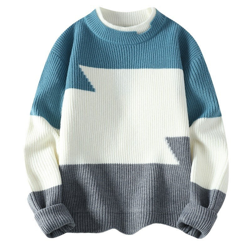 Round Neck Trend Hong Kong Style Fashion Loose Sweater by 510_Athletics LLC