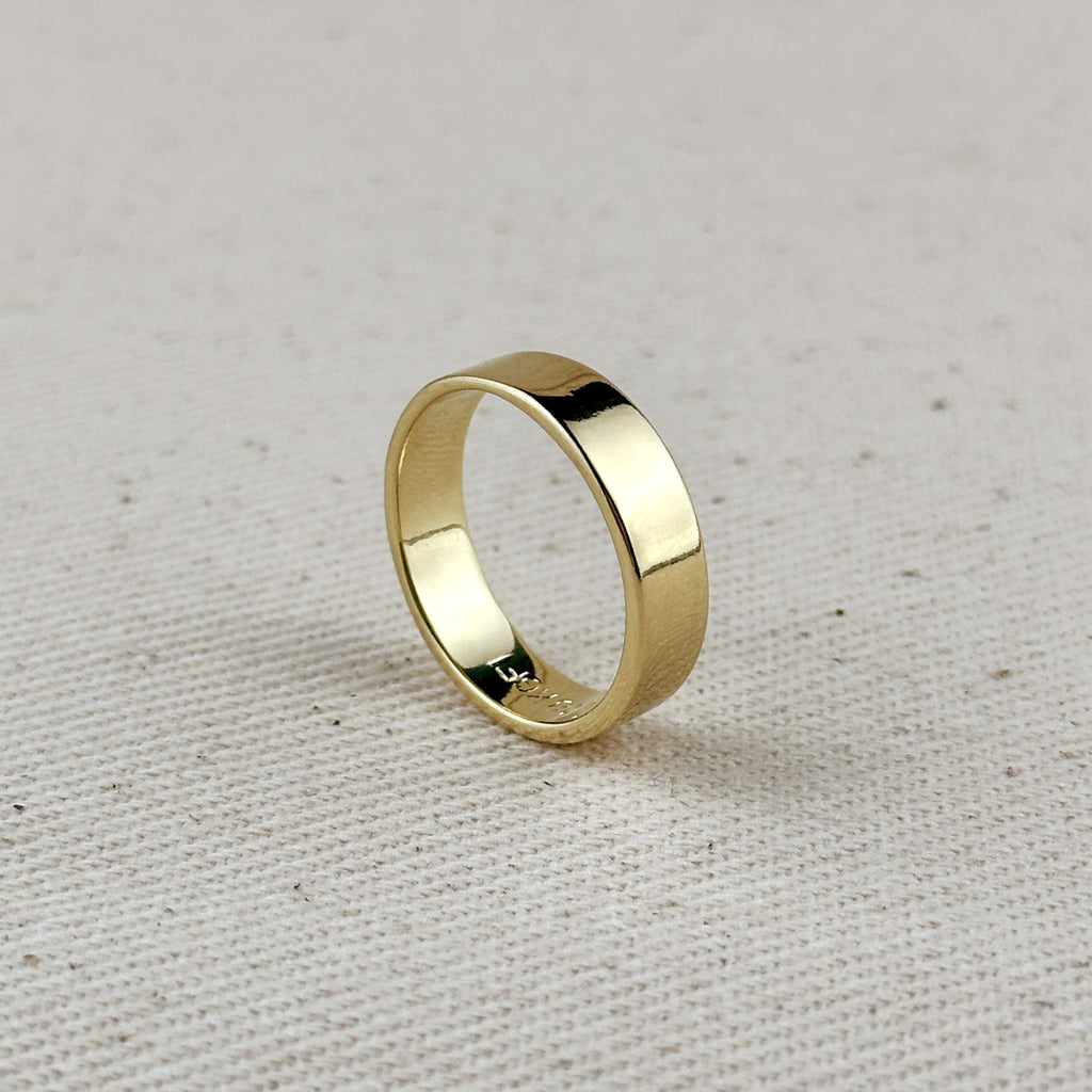 18k Gold Filled Flat Band Ring