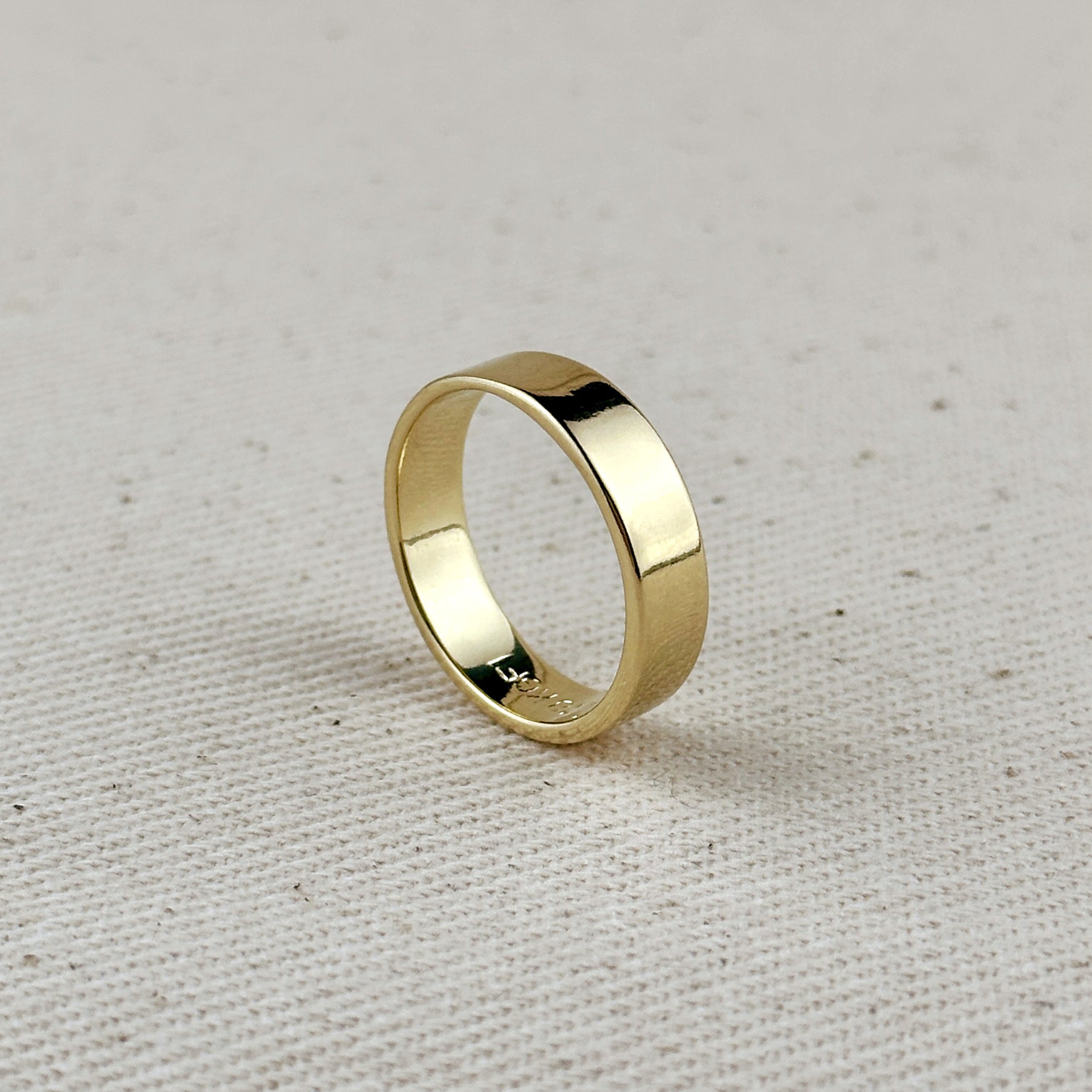 18k Gold Filled Flat Band Ring