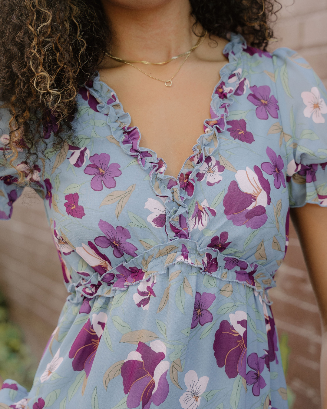 Haisley V Neck Short Sleeve Maxi Dress