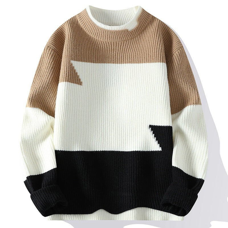 Round Neck Trend Hong Kong Style Fashion Loose Sweater by 510_Athletics LLC