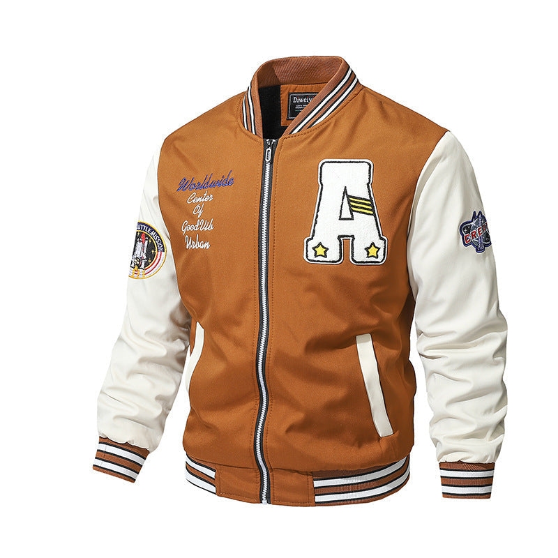 Retro Baseball Letterman Casual Jacket by 510_Athletics LLC
