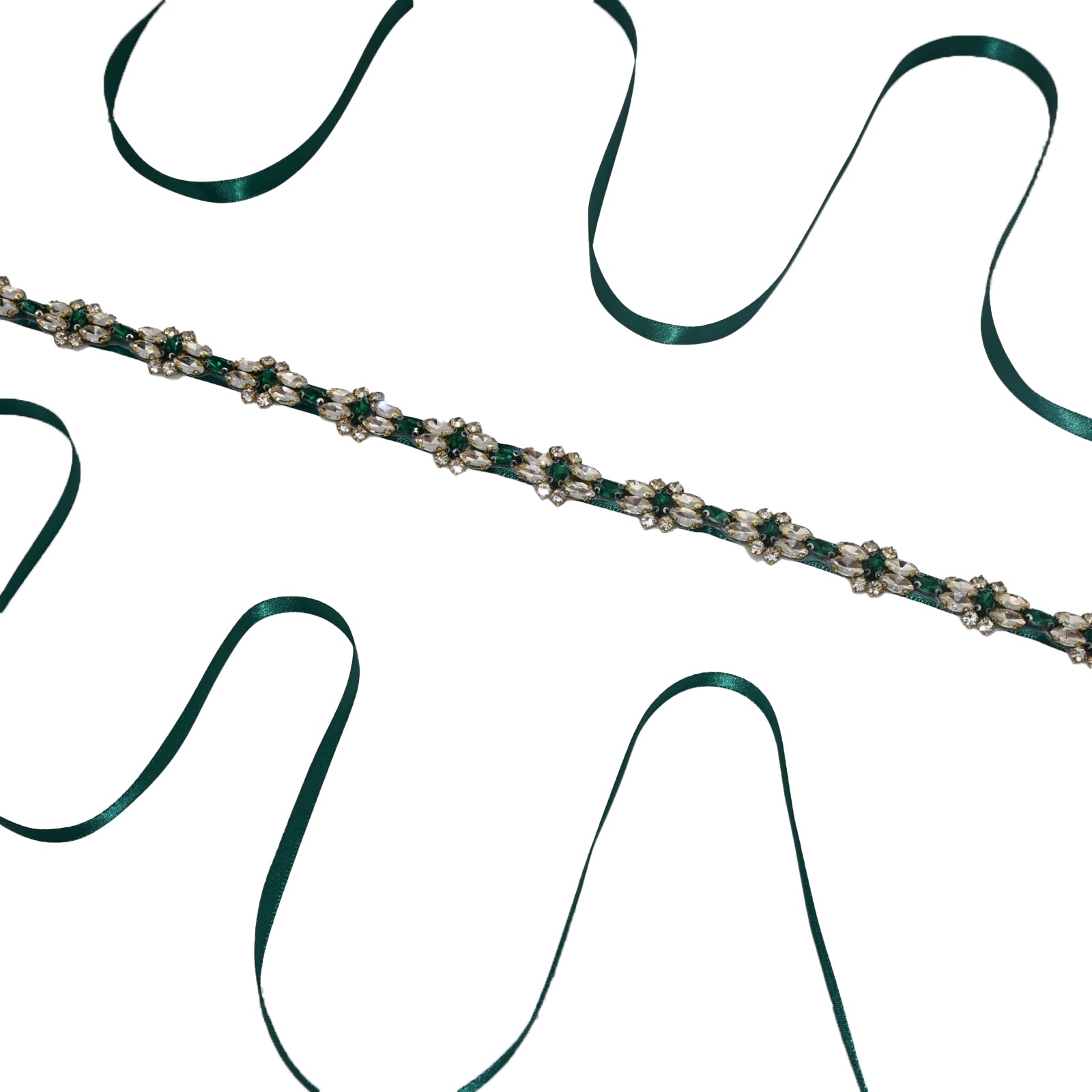 Green Rhinestone Bridal Belt Wedding Sash – Bridella BS333GKL by Bridella