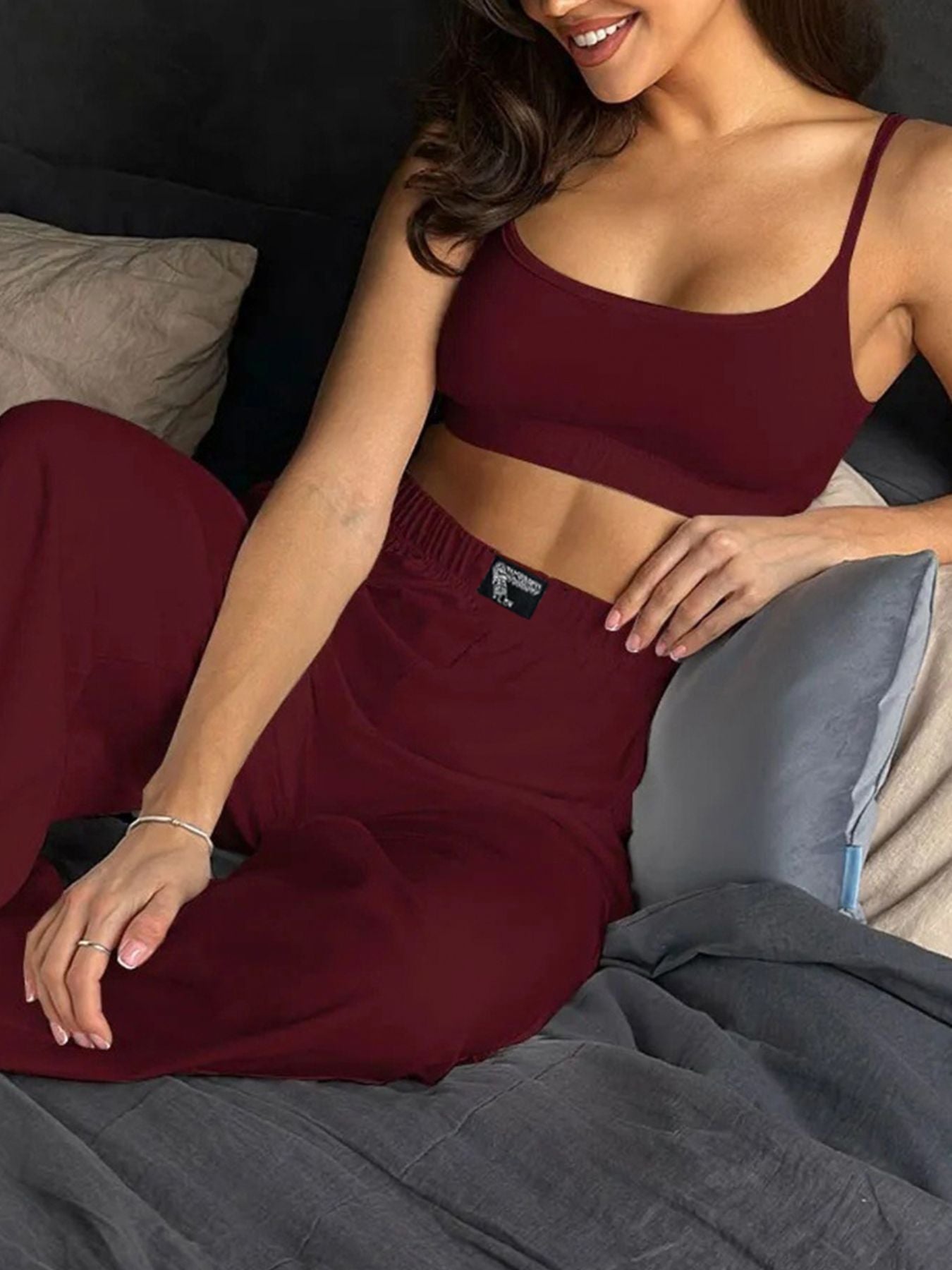 Scoop Neck Cami and Pants Set