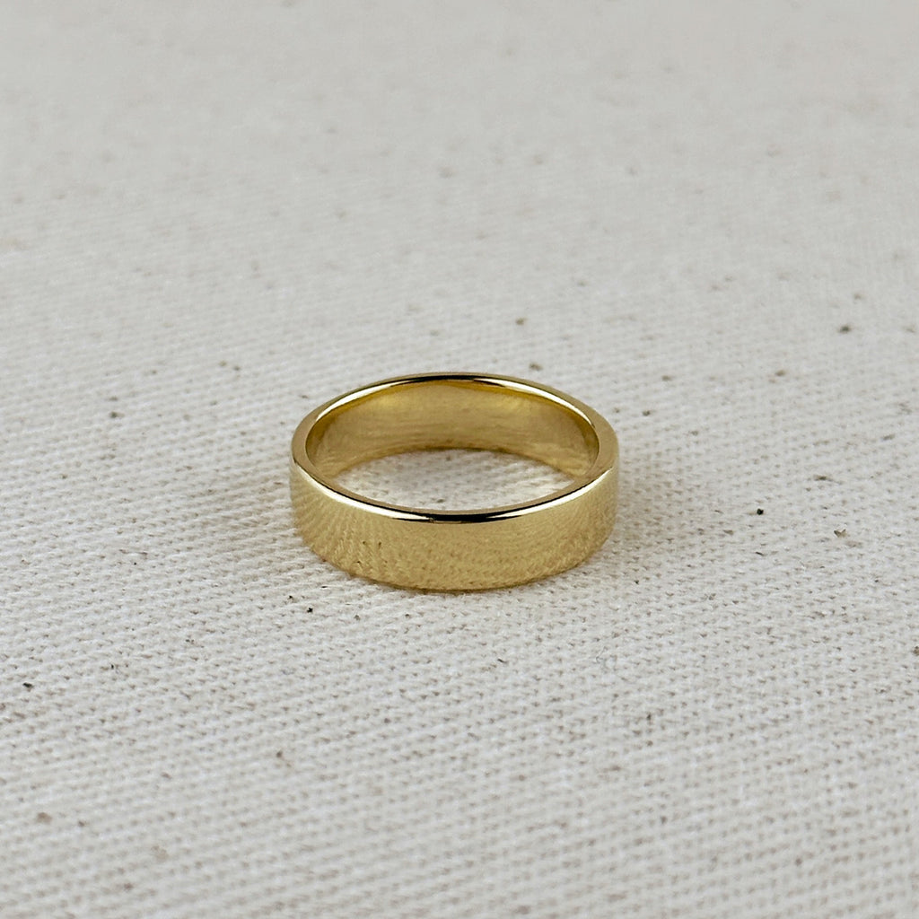 18k Gold Filled Flat Band Ring