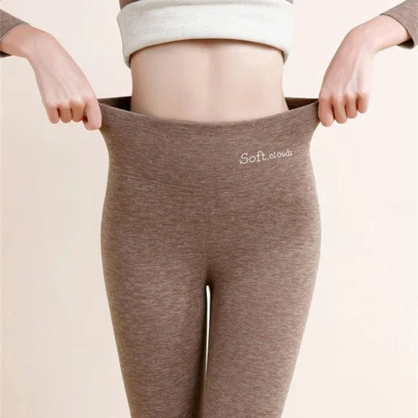 Women's High Waist Plus Velvet Thick Slim Slimming Leggings by 510_Athletics LLC