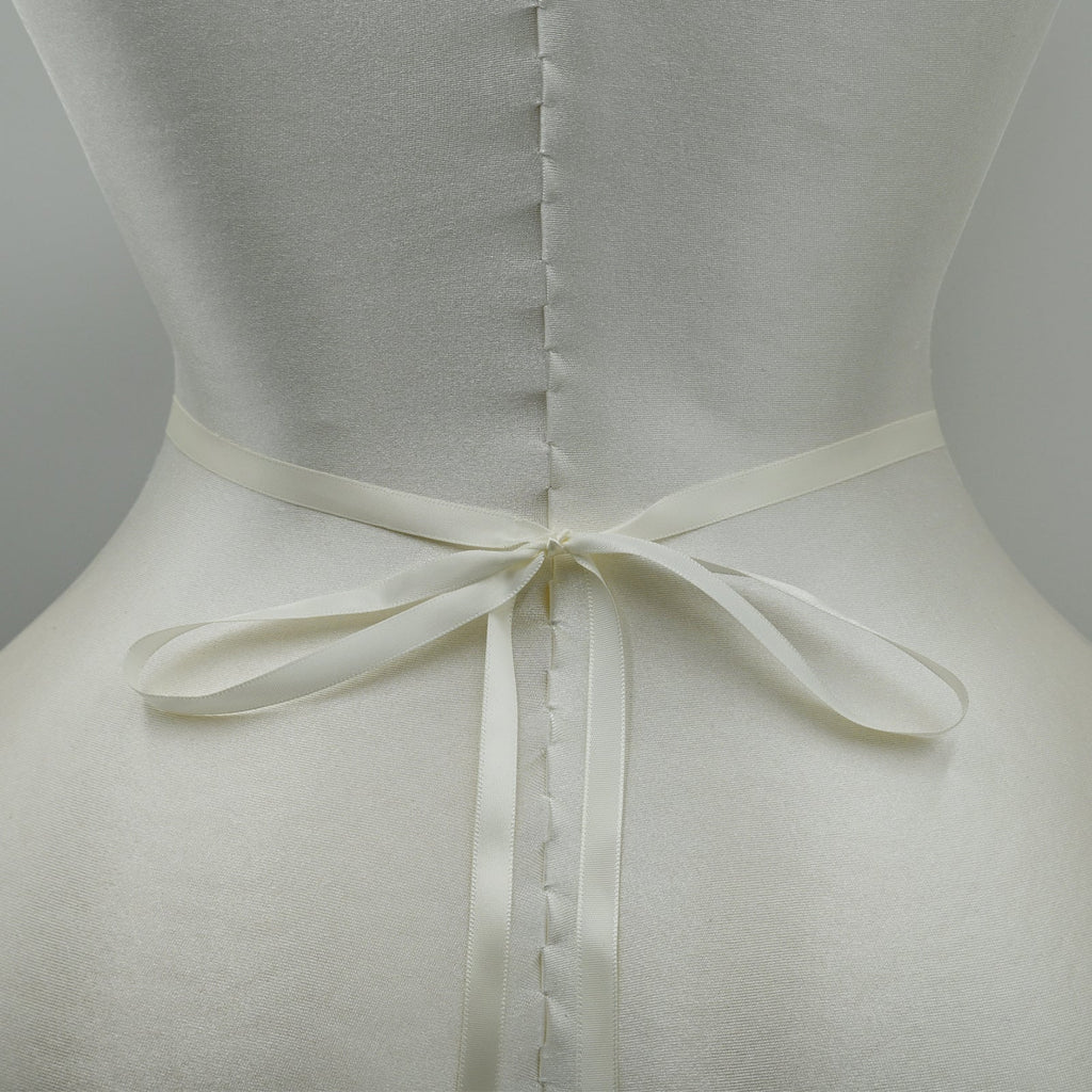 Off White Rhinestone Pearl Bridal Belt Wedding Sash – Bridella BS80 by Bridella