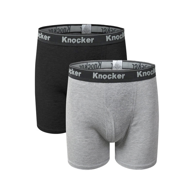 4-Pack Knocker Men's 100% Cotton Boxer Briefs by Infinite Basics
