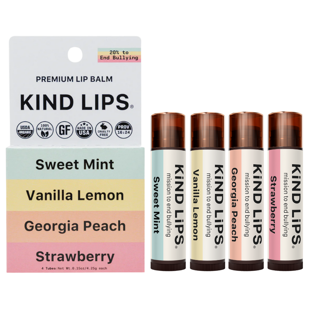 4 Pack Variety Organic Lip Balm by Kind Lips