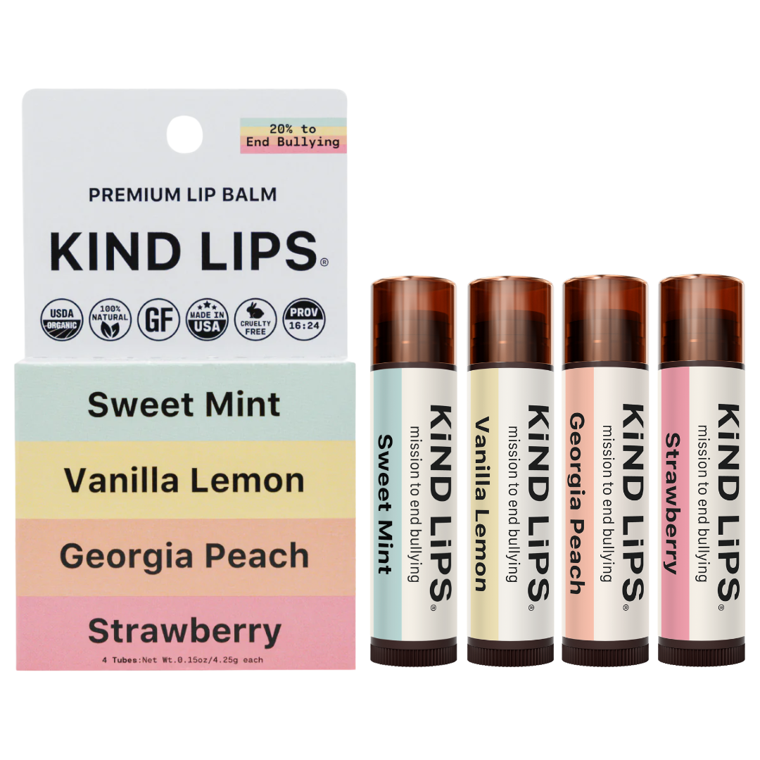 4 Pack Variety Organic Lip Balm by Kind Lips
